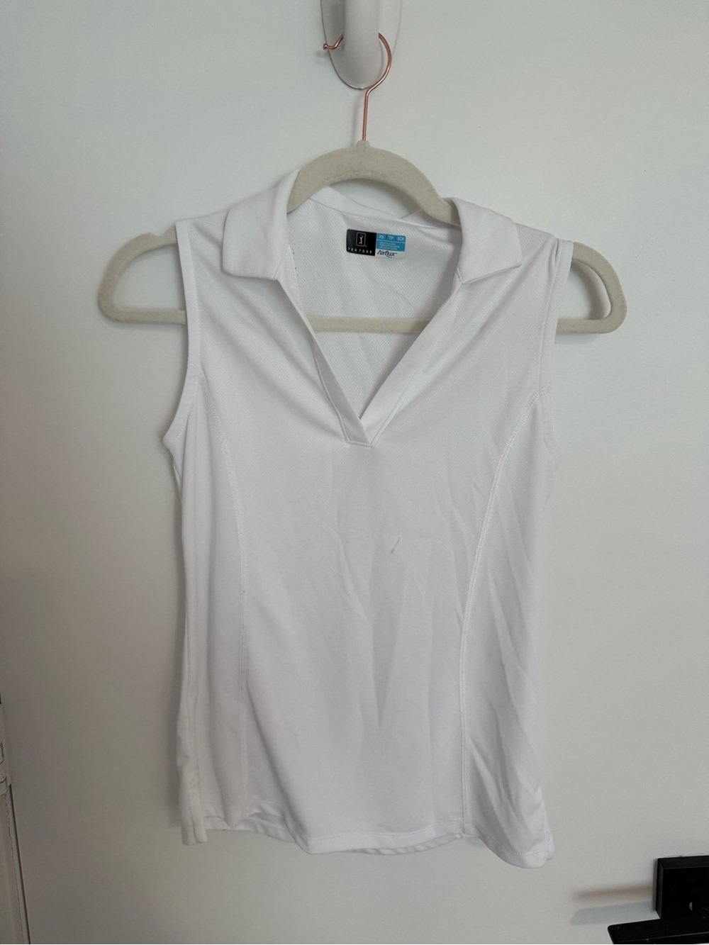 PGA Tour White Polo Tank Top - Performance Knit